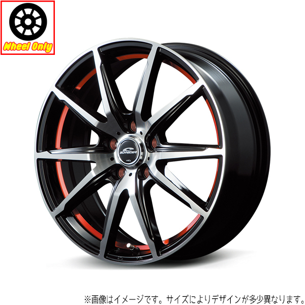 アルミホイール 4本 16インチ RX02 BP/RED 16×6.0J +42 4H100P コンパクトカー_画像1