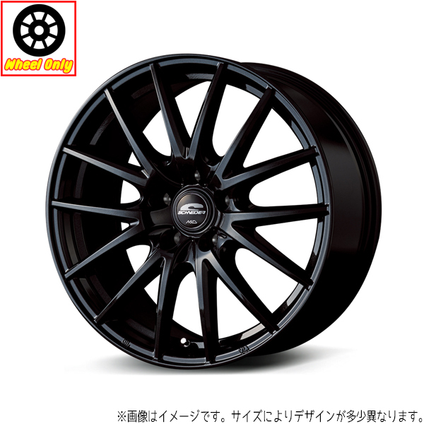 アルミホイール 4本 17インチ SQ27 メタリックブラック 17×7.0J +50 5H100P プリウス ウィッシュ CT200h_画像1