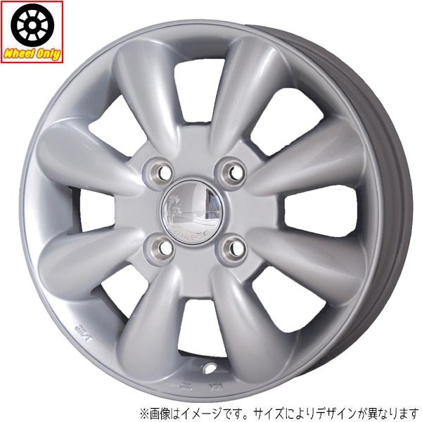 新品 ホイールのみ 4本 15インチ LaLaPalm KC-8 シルバー 15x5.0J +45 4H100P_画像1