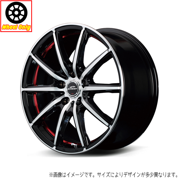 アルミホイール 1本 18インチ SX-2 ブラックポリッシュ＋アンダーカットレッドクリア 18x8.5J +55 5H114.3P_画像1