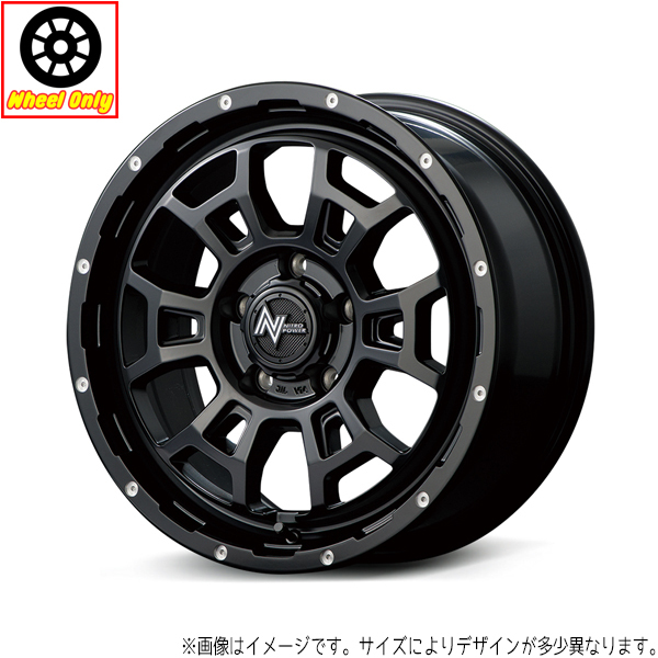 アルミホイール 4本 17インチ H6 SLUG セミグロスブラック/マシニング 17x6.5J +48 6H139.7P NV350 キャラバン_画像1