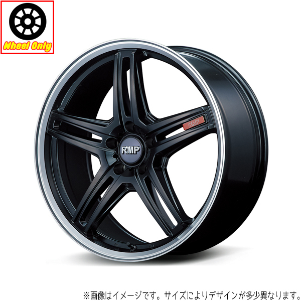 アルミホイール 1本 18インチ 520F セミグロスブラック/リムポリッシュ 18x7.0J +55 5H114.3P レヴォーグ フォレスター_画像1