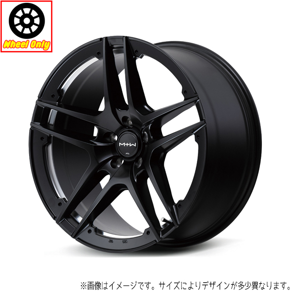 アルミホイール 4本 19インチ TW025 セミグロスブラック/アンダーカット 19x8.5J +35 5H114.3P テスラ TESLA_画像1