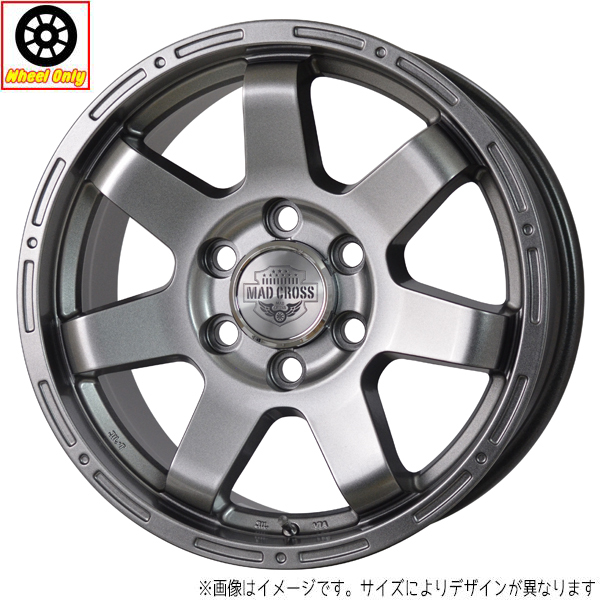 アルミホイール 4本 18インチ MAD CROSS MC-76 ダークシルバー DS 18x8.0J +52 6H139.7P_画像1