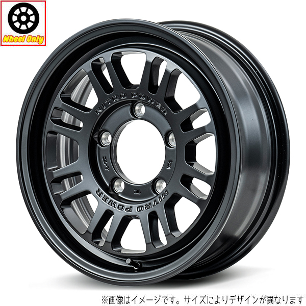 ジムニー アルミホイール 4本 16インチ NITRO POWER M16 ASSAULT セミグロスブラック 16x5.5J +20 5H139.7P_画像1