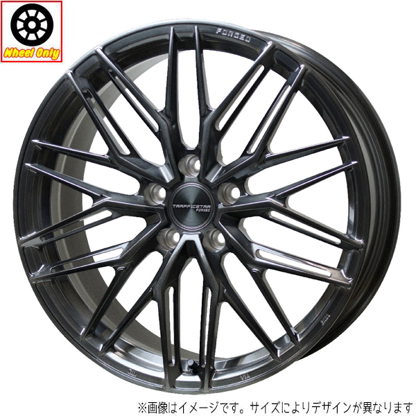 新品 ホイールのみ 1本 20インチ TRAFFICSTAR FORGED TSF-03 ブラッシュド＆ブラッククリア(BRSC) 20x8.5J +38 5H114.3P_画像1