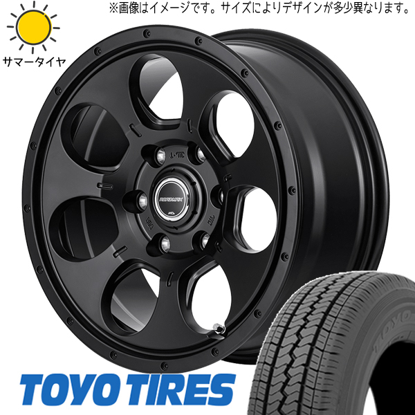 195/80R15 107/105 ハイエース TOYO V02E マッドエージェント 15インチ 6.0J +33 6H139.7P サマータイヤ ホイールセット 4本_画像1