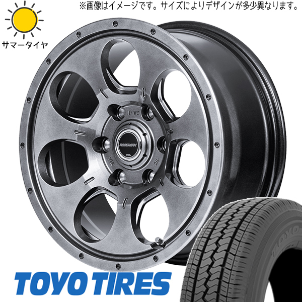 195/80R15 107/105 ハイエース TOYO V02E マッドエージェント 15インチ 6.0J +33 6H139.7P サマータイヤ ホイールセット 4本_画像1