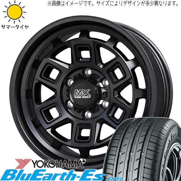 155/55R14 ムーブ ミラ ラパン Y/H BluEarth Es ES32 マッドクロス 14インチ 4.5J +45 4H100P サマータイヤ ホイールセット 4本_画像1