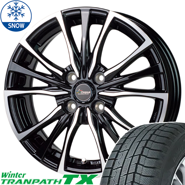 165/65R14 ブーン タンク ルーミー TOYO TRANPATH TX CH110 14インチ 5.5J +43 4H100P スタッドレスタイヤ ホイールセット 4本_画像1