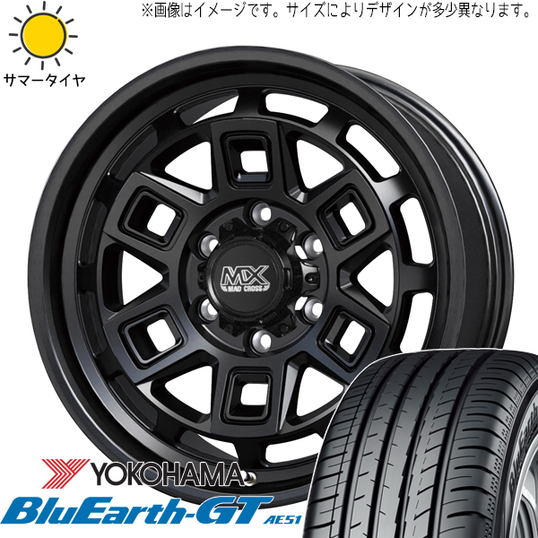 215/60R16 クラウン CX-3 デリカ Y/H BluEarthGT AE51 マッドクロス 16インチ 7.0J +38 5H114.3P サマータイヤ ホイールセット 4本_画像1