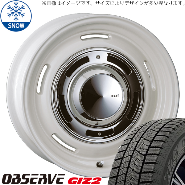 195/60R15 クロスビー カスタムサイズ 15インチ TOYO GIZ2 CRIMSON DEAN CrossCountry スタッドレスタイヤ ホイールセット 4本_画像1