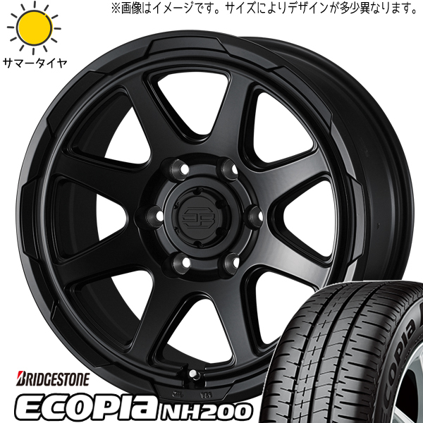 155/65R14 タント NBOX サクラ BS エコピア NH200C スタットベルク 14インチ 4.5J +45 4H100P サマータイヤ ホイールセット 4本_画像1