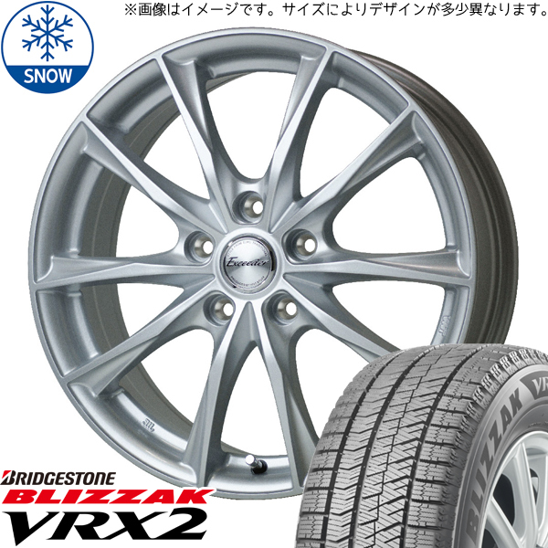 145/80R13 タント ミラ ラパン NBOX BS BLIZZAK VRX2 E06 13インチ 4.0J +45 4H100P スタッドレスタイヤ ホイールセット 4本_画像1