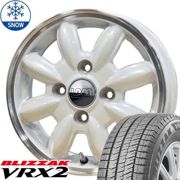 165/55R14 ムーブ ミラ ラパン BS VRX2 ララパーム カップ2 14インチ 4.5J +45 4H100P スタッドレスタイヤ ホイールセット 4本_画像1