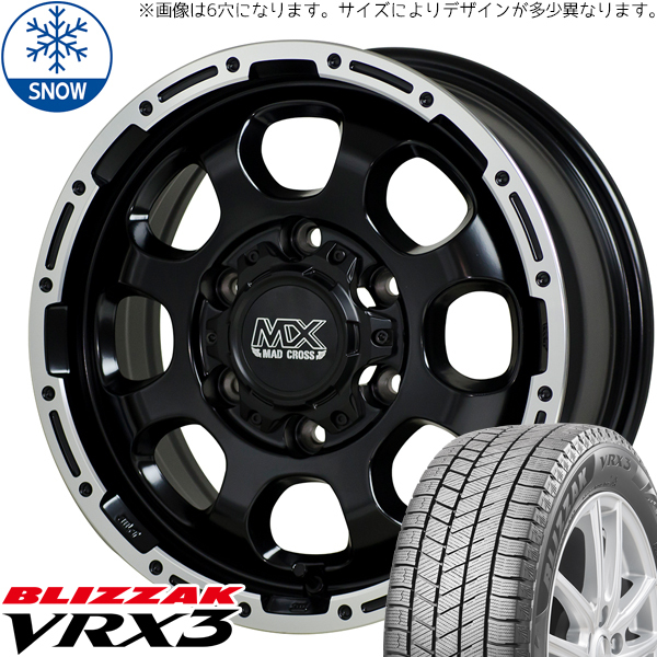 215/65R16 エクストレイル 16インチ ブリヂストン ブリザック VRX3 MADCROSS GRACE スタッドレスタイヤ ホイールセット 4本_画像1