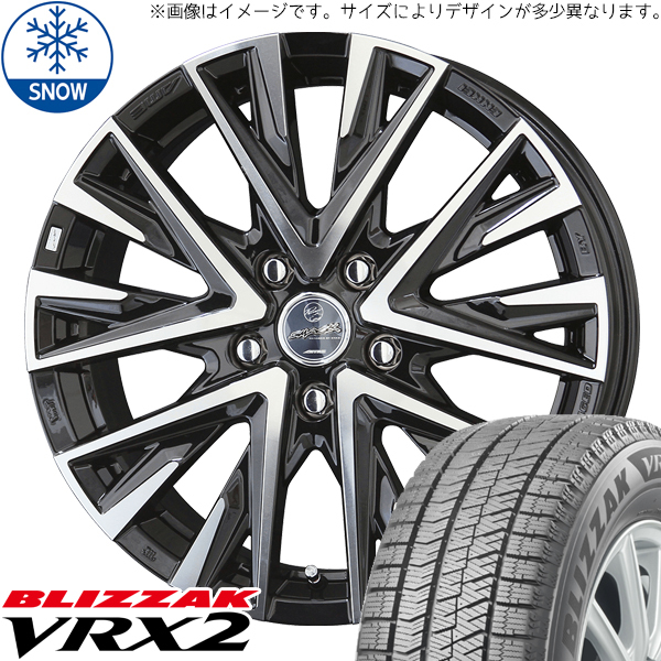 175/65R15 アクア クロスビー スイフト 15インチ BS BLIZZAK VRX2 スマック レジーナ スタッドレスタイヤ ホイールセット 4本_画像1