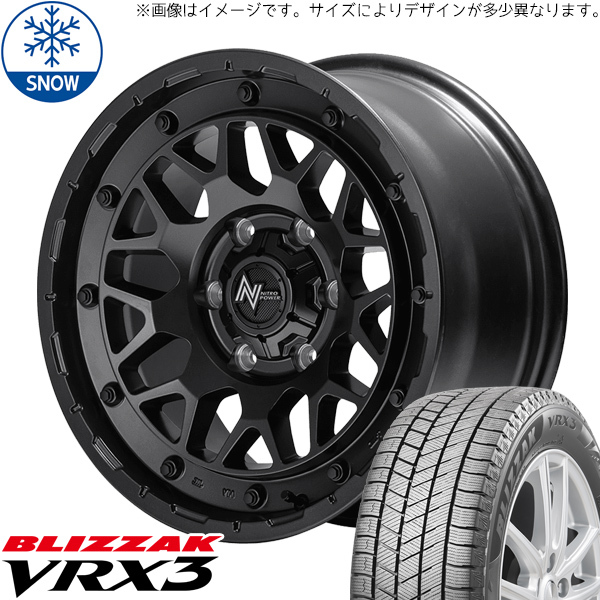 175/60R16 ラクティス 16インチ BS ブリザック VRX3 NITOROPOWER M29 STINGER スタッドレスタイヤ ホイールセット 4本_画像1