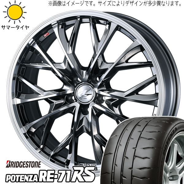 195/50R16 スズキ スイフトスポーツ BS ポテンザ RE71RS LEONIS MV 16インチ 6.5J +47 5H114.3P サマータイヤ ホイールセット 4本_画像1