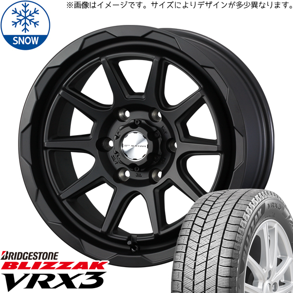 215/70R16 デリカ エクストレイル 16インチ BS BLIZZAK VRX3 WEDS MUD VANCE06 スタッドレスタイヤ ホイールセット 4本_画像1