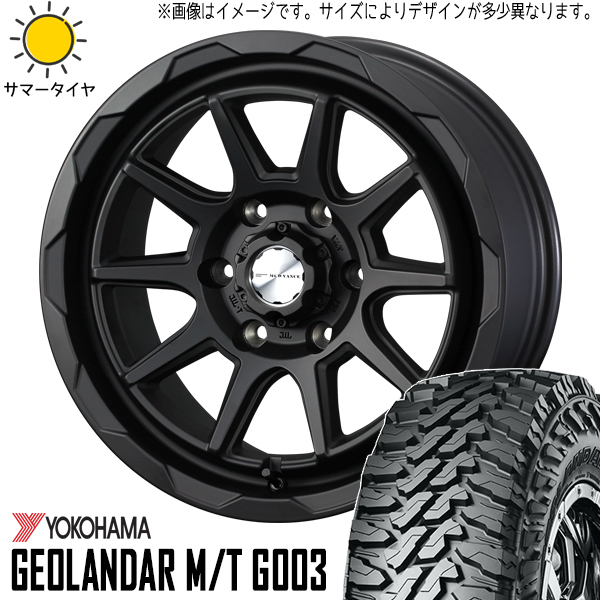 215/70R16 デリカ エクストレイル 16インチ ヨコハマ M/T G003 MV06 7.0J +38 5H114.3P サマータイヤ ホイールセット 4本_画像1