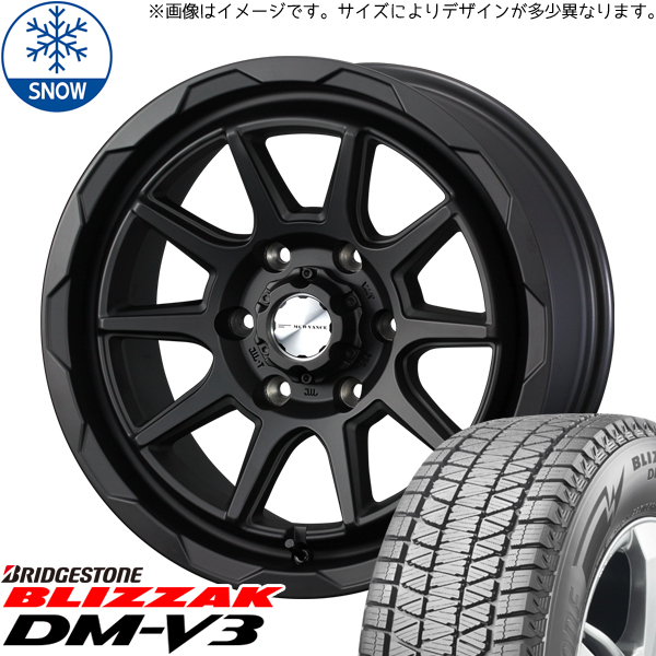 215/70R16 スズキ ジムニー 16インチ BS ブリザック DM-V3 WEDS MUD VANCE06 スタッドレスタイヤ ホイールセット 4本_画像1