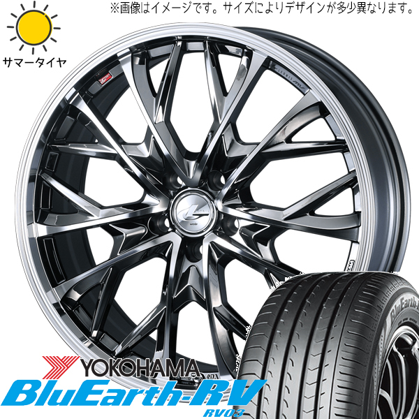 205/60R16 ノア ヴォクシー Y/H BluEarth RV RV03 レオニス MV 16インチ 6.5J +40 5H114.3P サマータイヤ ホイールセット 4本_画像1