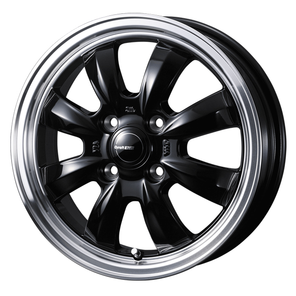 155/65R14 デリカミニ ekクロスEV TOYO GIZ2 グラフト 8S 14インチ 4.5J +45 4H100P スタッドレスタイヤ ホイールセット 4本_画像2