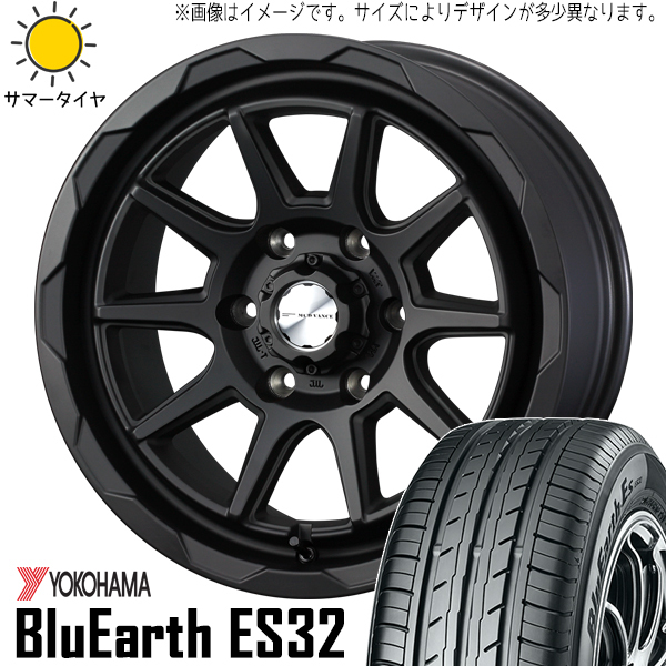 195/55R16 プリウス 16インチ ヨコハマ BluEarth ES32 マッドヴァンス 06 6.0J +42 5H100P サマータイヤ ホイールセット 4本_画像1