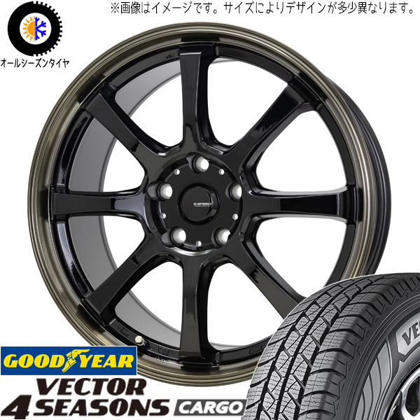 145/80R12 ハイゼットピクシス Vector カーゴ GSPEED P08 12インチ 4.0J +42 4H100P オールシーズンタイヤ ホイールセット 4本_画像1