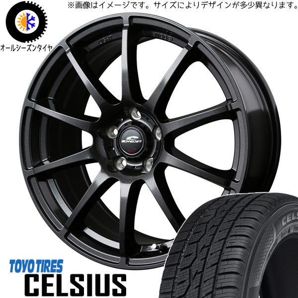 185/60R15 シエンタ 5穴車 TOYO セルシアス シュナイダー 15インチ 6.0J +45 5H100P オールシーズンタイヤ ホイールセット 4本_画像1