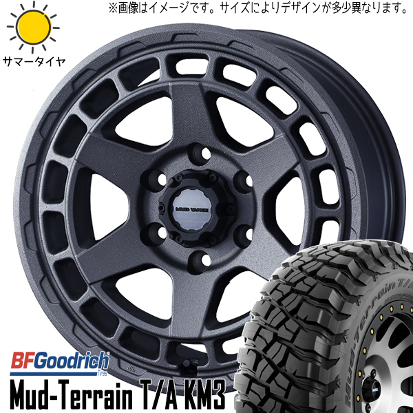 225/75R16 デリカ エクストレイル BFグッドリッチ KM3 MADVANCEX 16インチ 7.0J +35 5H114.3P サマータイヤ ホイールセット 4本_画像1