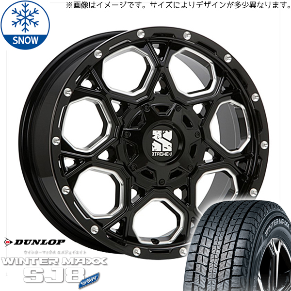 215/70R16 デリカ エクストレイル 16インチ ダンロップ WM SJ8+ MLJ XTREME-J XJ06 スタッドレスタイヤ ホイールセット 4本_画像1