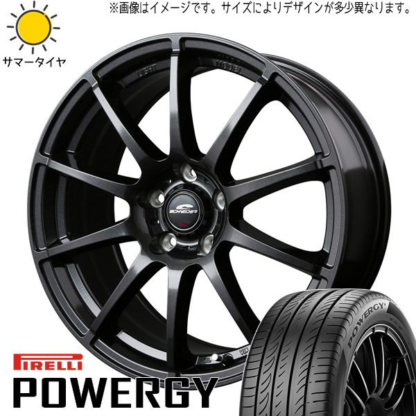 185/60R15 GK シャトル ハイブッリド PIRELLI パワジー スタッグ 15インチ 5.5J +50 4H100P サマータイヤ ホイールセット 4本_画像1