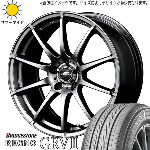 195/60R16 セレナ BS レグノ GR-V2 シュナイダー スタッグ 16インチ 6.5J +48 5H114.3P サマータイヤ ホイールセット 4本_画像1