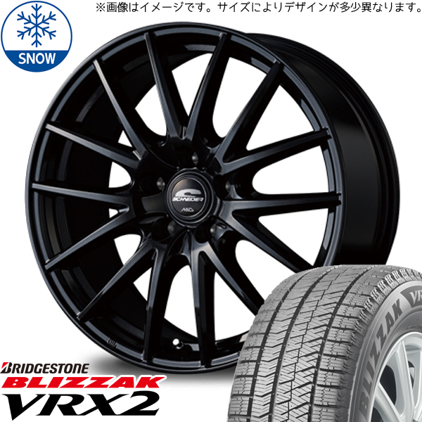 165/65R15 ソリオ デリカD:2 BS BLIZZAK VRX2 シュナイダー SQ27 15インチ 4.5J +45 4H100P スタッドレスタイヤ ホイールセット 4本_画像1