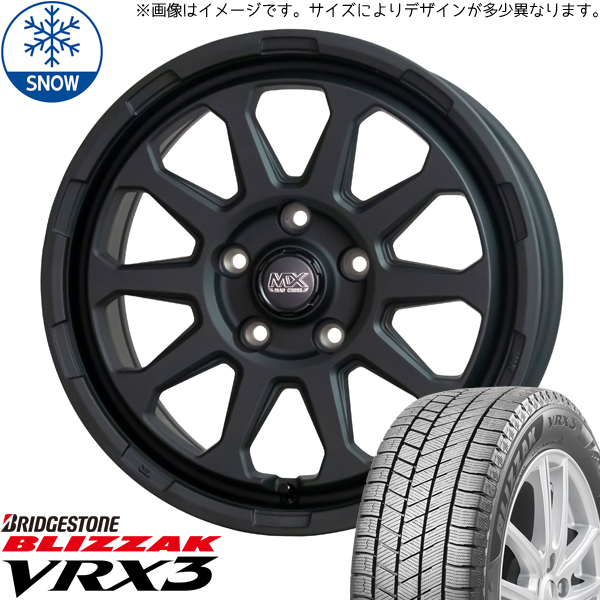 165/65R14 タンク ルーミー トール 14インチ BS BLIZZAK VRX3 MADCROSS RANGER スタッドレスタイヤ ホイールセット 4本_画像1