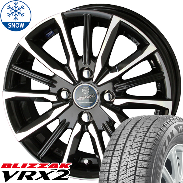 175/70R14 シエンタ ヤリス アクア 14インチ BS BLIZZAK VRX2 スマック ヴァルキリー スタッドレスタイヤ ホイールセット 4本_画像1