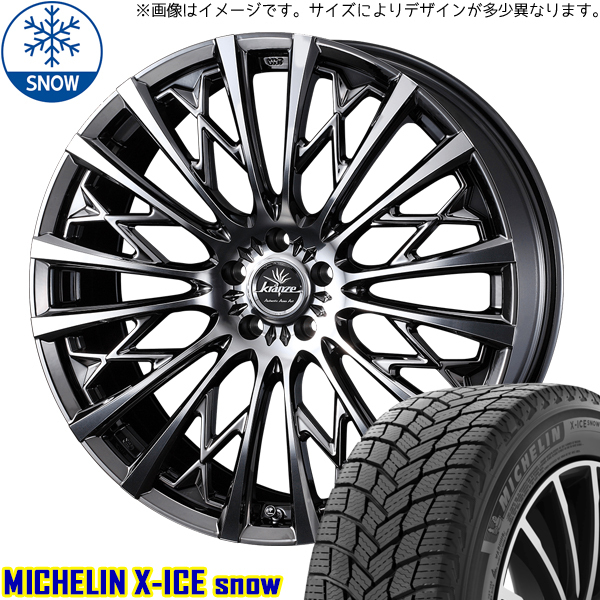 235/50R19 ハリアー G's MICHELIN X-ICE クレンツェ 855EVO 19インチ 8.0J +38 5H114.3P スタッドレスタイヤ ホイールセット 4本_画像1