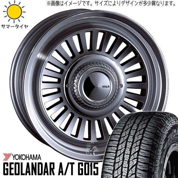 265/65R17 ハイラックス サーフ プラド 17インチ Y/H G015 DEAN カリフォルニア 7.5J +20 6H139.7P サマータイヤ ホイールセット 4本_画像1