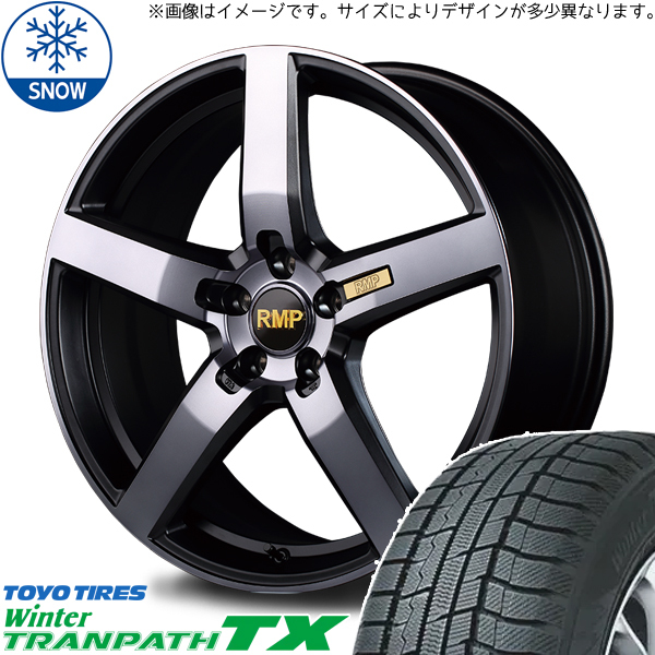 235/50R18 アルファード TOYO ウィンターTRANPATH TX 050F 18インチ 8.0J +42 5H114.3P スタッドレスタイヤ ホイールセット 4本_画像1