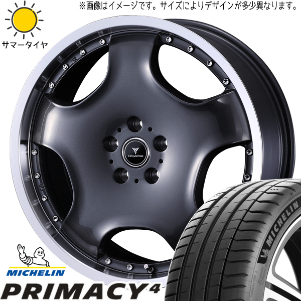 225/55R18 クロスオーバー J50 NJ50 MICHELIN プライマシー4 Weds D1 18インチ 8.0J +45 5H114.3P サマータイヤ ホイールセット 4本_画像1