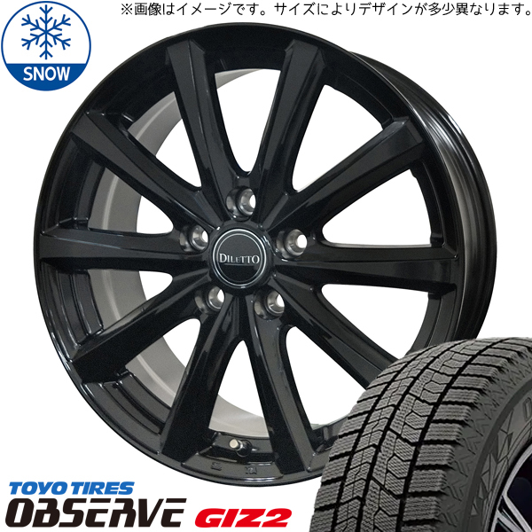 225/55R17 アルファード TOYO GIZ2 ディレット M10 17インチ 7.0J +40 5H114.3P スタッドレスタイヤ ホイールセット 4本_画像1