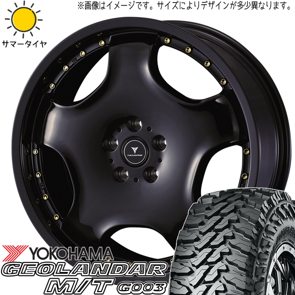 215/70R16 ハイエース Y/H ジオランダー M/T G003 アセット D1 16インチ 6.5J +38 6H139.7P サマータイヤ ホイールセット 4本_画像1