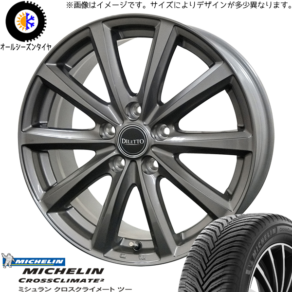 225/60R17 アルファード MICHELIN ディレット M10 17インチ 7.0J +40 5H114.3P オールシーズンタイヤ ホイールセット 4本_画像1