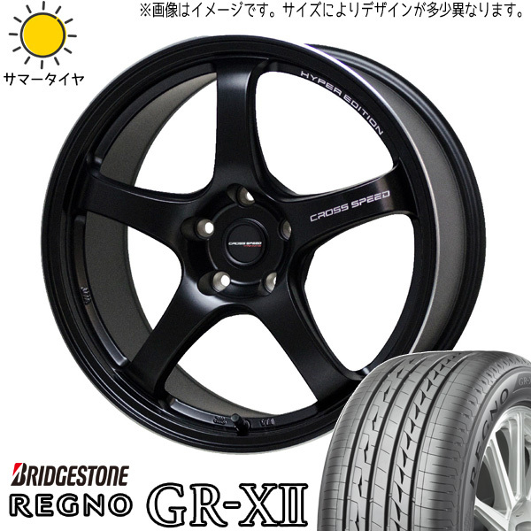 225/50R18 XV フォレスター BS レグノ GRX2 クロススピード CR5 18インチ 7.5J +48 5H100P サマータイヤ ホイールセット 4本_画像1