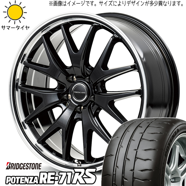 215/40R18 カローラルミオン リーフ BS ポテンザ RE71RS EXE7 18インチ 7.0J +40 5H114.3P サマータイヤ ホイールセット 4本_画像1