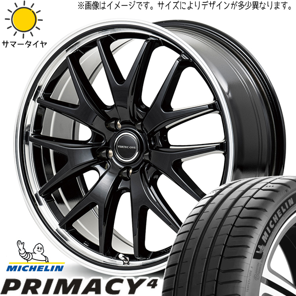 225/40R18 プリウスα ステージア MICHELIN プライマシー4 MID EXE7 18インチ 8.0J +42 5H114.3P サマータイヤ ホイールセット 4本_画像1