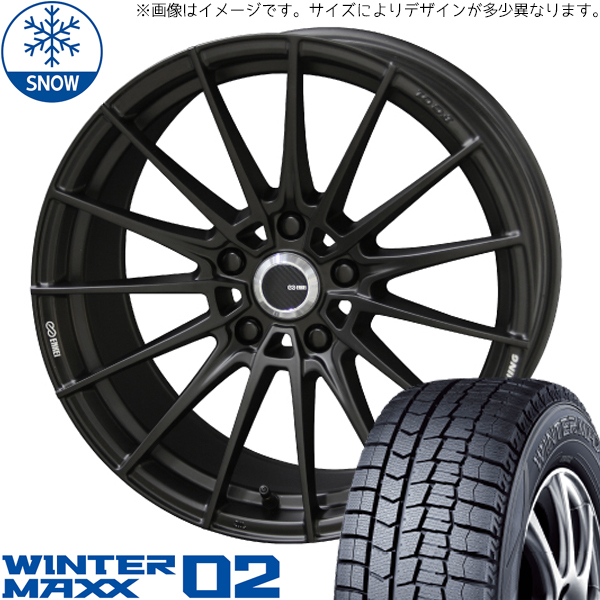 225/45R18 エクシーガ レガシィB4 18インチ ダンロップ WM02 ENKEIチューニング FC01 スタッドレスタイヤ ホイールセット 4本_画像1