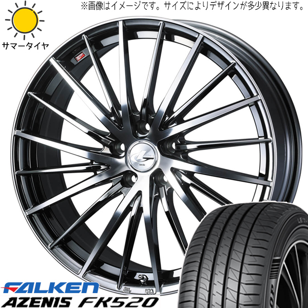 245/45R20 マツダ CX8 ファルケン FK520 レオニス FR 20インチ 8.0J +45 5H114.3P サマータイヤ ホイールセット 4本_画像1